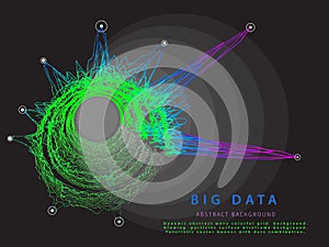 Abstract background with chaotic polygonal algorithm analyze. Analytics grid algorithms data. Quantum cryptography concept. Big