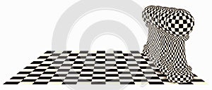 Abstract background with a chess pawn, vector