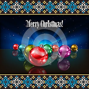 Abstract background with Christmas decorations