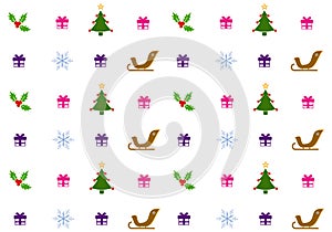 Abstract background, christmas decorations, festival celebration, set of elements pattern, graphic design illustration wallpaper