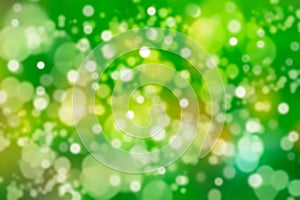 Abstract Background Circle Bokeh In Green Tone