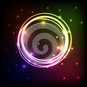 Abstract background with circles colorful plasma