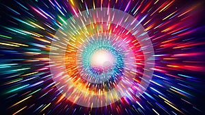 abstract background with circles, disco light explosion, AI generated