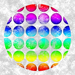 Abstract background with circular dotted motif