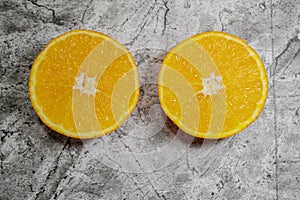 Abstract background with citrus-fruit of orange slices. Close-up. Studio photography