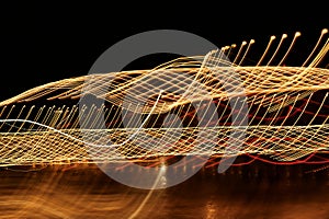 Abstract background of city lights made with long shutter speed