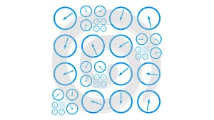 Abstract background with a clock. Looped animated screensaver.