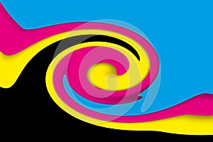 Abstract background of CMYK colours. Concept for presenting colour printing.