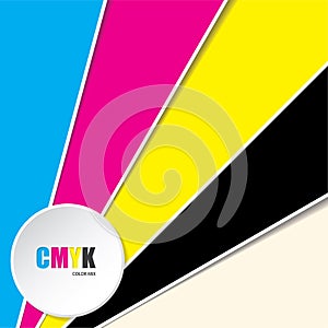Abstract background with CMYK text