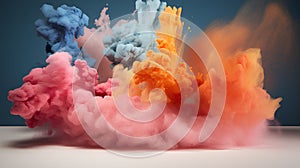 abstract background with colored powder splash