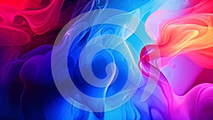 abstract background of colored smoke on a dark background close-up, Illustration of dramatic smoke and fog in contrasting vivid