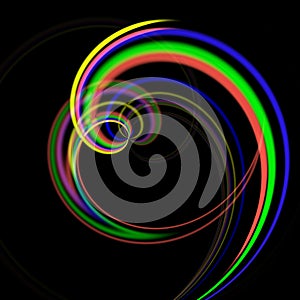 Abstract background- colored twisted round shape. Computer gene