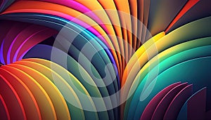 An abstract background of colorful arcs, a vibrant and energetic illustration perfect for adding a pop of color