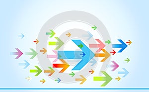 Abstract Background with Colorful Arrows