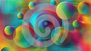 Abstract background with colorful balls. 3d rendering, 3d illustration.