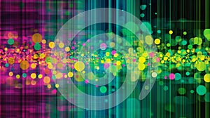 Abstract background with colorful bokeh effect and vertical lines creating a vibrant and dynamic visual