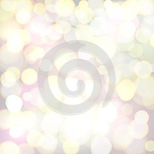 Abstract background with colorful defocused bokeh circles. Christmas background. Celebrating glowing backdrop.