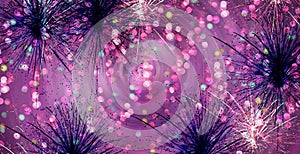 Abstract Background With colorful Fireworks background. Many colorful Background of new year day celebration