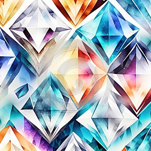 Abstract background with colorful geometric shapes. 3d rendering, 3d illustration. Generative AI Generative AI