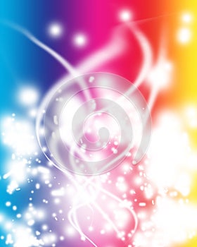 Abstract background of colorful glowing lights