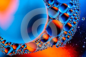Abstract background with colorful gradient colors. Oil drops in water abstract psychedelic pattern image