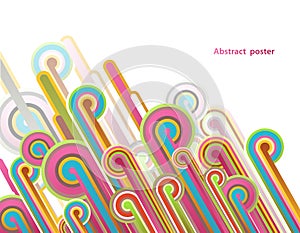 Abstract background with colorful lines - light version.