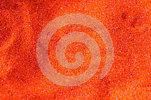 Abstract background of colorful orange sand for art therapy