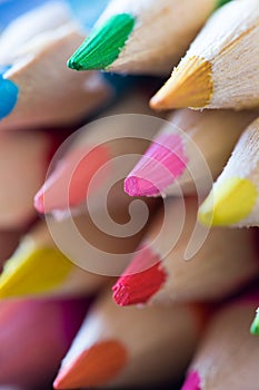 Abstract background of colorful pencils