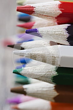 Abstract background of colorful pencils