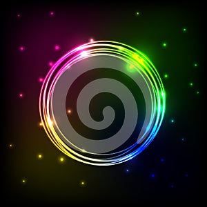 Abstract background with colorful plasma circles