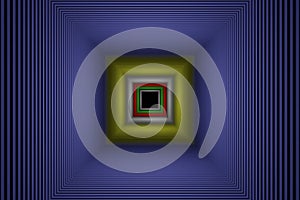 Abstract background of colorful rectangle. 3D rendering