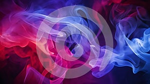 abstract background, colorful smoke of blue, pink and purple colors