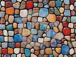 abstract background colorful stones of different shapes