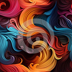 Abstract background with colorful swirls. Generative AI