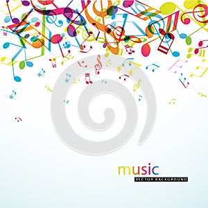 Abstract background with colorful tunes.