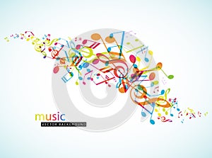 Abstract background with colorful tunes.