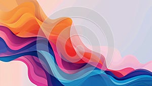 Abstract background with colorful waves with a place for text or logo