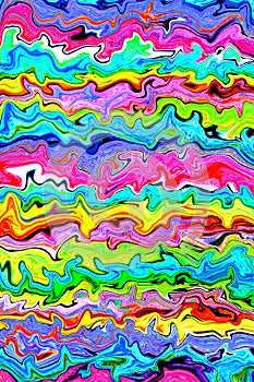 Colourful Squiggly Lines photo