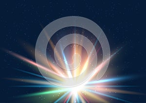 Colourful starburst background