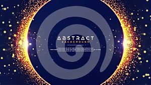 Abstract background with a combination of blur bokeh effects. Abstract Glowing particle circle background. Eps10 vector