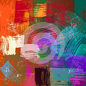 abstract background composition, color texture with paint strokes and splashes, grungy