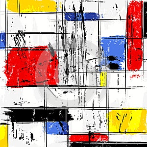 Abstract background composition, with paint strokes and splashes, art inspired, grungy photo