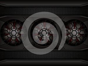 Abstract background with computer coolers