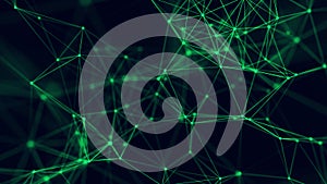 Big data visualization. Abstract background with connecting dots and lines. 3D rendering. High resolution