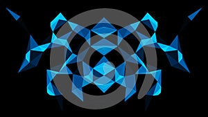 Abstract background with connecting dots and lines. Futuristic background made of triangles. Network connection