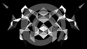 Abstract background with connecting dots and lines. Futuristic background made of triangles. Network connection