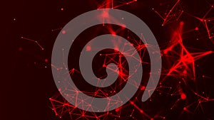 Abstract background with connecting dots and lines. Network connection structure. Plexus effect. 3d.