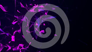 Abstract background with connecting dots and lines. Network connection structure. Plexus effect