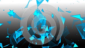 Abstract background with connecting dots and lines. Network connection structure. Plexus effect. 3d rendering.