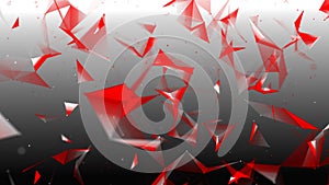 Abstract background with connecting dots and lines. Network connection structure. Plexus effect. 3d rendering.